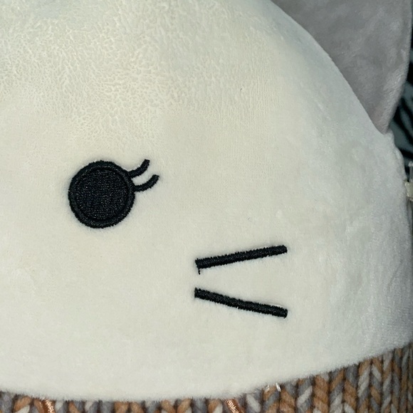 Original squishmallow 12 “ Camette the cat scarf round winter Christmas plush - Picture 8 of 15